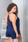 Комплект жіночий з піжамою батал К811п Синій