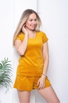 Жіноча піжама тепла П1307 Гірчичний